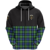 Gordon Old Ancient Clan Half Of Tartan Zipper Hoodie